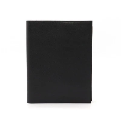 Planificador de agenda con cubierta de cuaderno de cuero negro HERMES Foto 1 de 4