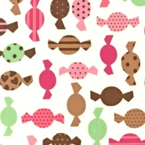 BTY Robert Kaufman Dessert Party Vanilla Candy Cotton Fabric By The Yard - Picture 1 of 1