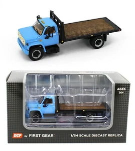 NEW 2021 1:64 DCP *BLUE & BLACK* Chevrolet C65 Tandem-Axle FLATBED TRUCK NIB - Picture 1 of 5