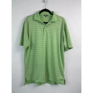 Peter Millar Herren Medium Sommer Comfort Sport Polo Grün Weiß Gestreift - Bild 1 von 7