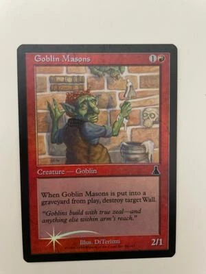MTG FOIL URZA'S DESTINY GOBLIN MASONS NM MAGIC THE GATHERING COMMON RED CREATURE - Image 1 of 4
