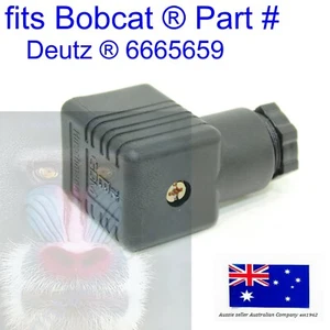 Bobcat Fuel Shut Off Solenoid Conector Plug 6665659 for Deutz Engine for 6686715 - Picture 1 of 10