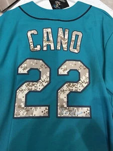 Robinson Cano Seattle Mariners Autographed Authentic Jersey Military - Picture 1 of 3