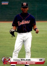 2003 Kinston Indians Choice #14 Dennis Malave Caracas Venezuela VZ Baseball Card