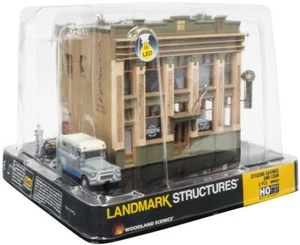 Woodland Scenics HO ~ With LEDs Citizens Savings & Loan ~ Built & Ready ~ BR5033 - Picture 1 of 6