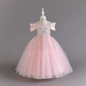 Birthday Wedding Party Dress for Girls Kid Princess Dress For Dance Performance - Picture 1 of 18