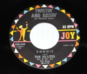 RONNIE and The HI-LITES TWISTIN' And KISSIN' 45rpm Record JOY LABEL 1962 Doo Wop - Imagen 1 de 12
