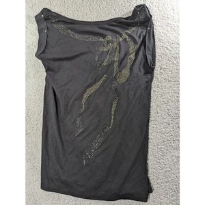 Neu mit Etikett Juicy Couture Damen schwarze Tunika verziert Schleifenmuster Größe M Medium - Bild 1 von 4