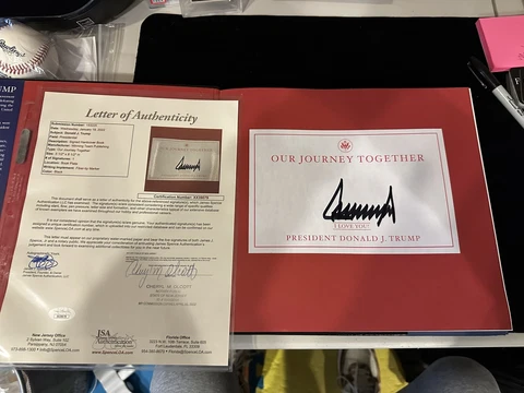Donald Trump Signed Book Our Journey Together JSA AUTOGRAPH AUTHENTIC President Cover