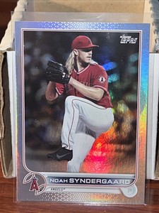 2022 Topps Series 2 #584 NOAH SYNDERGAARD Silver Rainbow Foil Los Angeles Angels