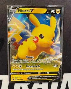 Pikachu V SWSH061 BLACK STAR PROMO Shining Fates Pokemon TCG COME NUOVO - Foto 1 di 2