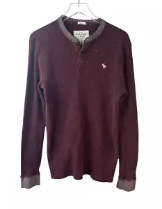 Camicia uomo vintage ABERCROMBIE & FITCH maglia waffle termica Henley taglia L vestibilità muscolare - Foto 1 di 8