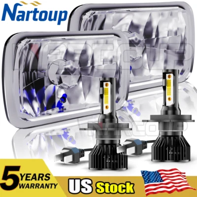 2PCS For 82-93 Chevy S10 Blazer GMC S15 7X6" 5X7" Led Headlights DRL Hi-Lo Foto 1 de 4