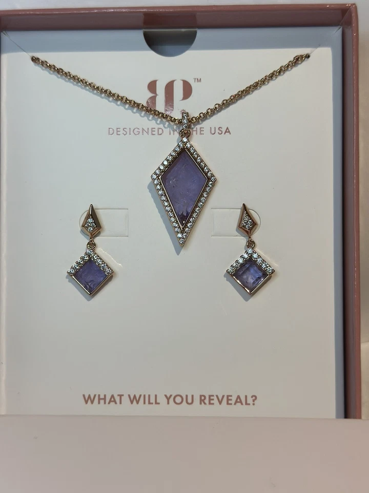 Bomb Party Simply Sets The Adelyn Set RBP6881 Lavanda Flourita Chapado en Oro Rosa Foto 1 de 3