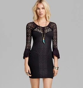Free People City Girl Small Bodycon Dress Boho Crochet Lace Sheath
- Picture 1 of 12