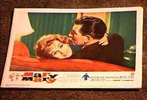 MARY MARY 1963 LOBBY CARD #7 DEBBIE REYNOLDS MICHAEL RENNIE