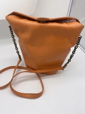 Bolso Cubo HOBO International Cuero Genuino Naranja Brillante ¡¡Hermoso!!! Foto 1 de 4