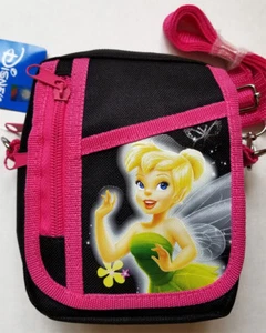 Disney Tinkerbell Camera Bag Purse Case HandBag Mini Shoulder Bag PINK/BLACK - Picture 1 of 7