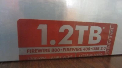 NEw sealed LaCie D2 1.2TB External Hard Drive Big Disk Extreme FireWire 800 - Image 1 of 4