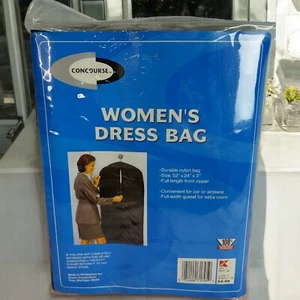 Vtg Concourse Women's Travel Garment Bag Kmart New Old Stock 1980s Black Vyanl - Picture 1 of 9