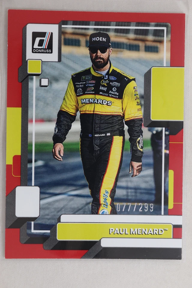 Paul Menard - 2023 Donruss Racing Red Parallel #77/299 - Image 1 of 1