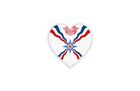 Patch badge print flag country heart assyria assyrian