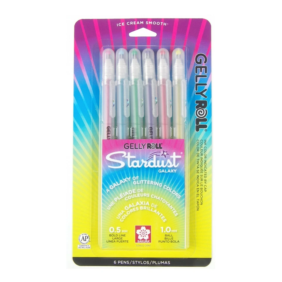 37903 Sakura Gelly Roll Stardust Gel Pen, Stardust Galaxy Set, 2 Packs of 6 Ea - Image 1 of 1