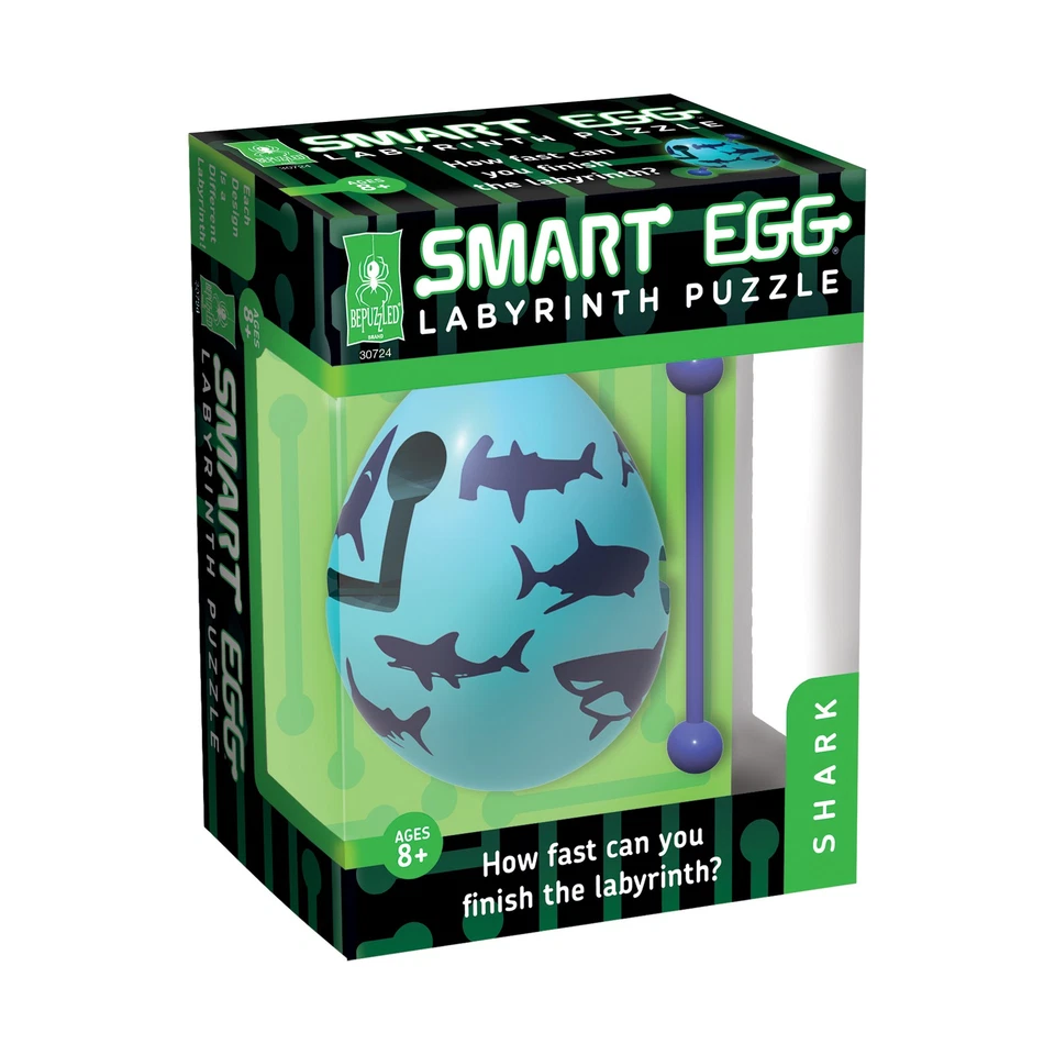 Smart Egg Shark Labyrinth Puzzle Level 2 Bepuzzled 30724 Ages 8