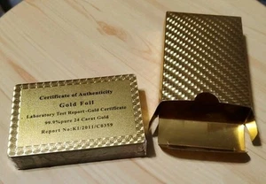 24k Gold Foil Poker Playing Cards Sealed With Box - Picture 1 of 8