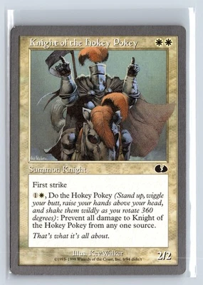 KNIGHT OF THE HOKEY POKEY – MTG Magic the Gathering Card – Unglued – Common - Image 1 of 4