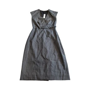 Vestido J.Crew $178 Cuello en V en Lana Super 120s Talla 00 Gris F4013 Nuevo con Etiquetas - Imagen 1 de 4