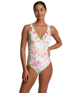 Lauren Ralph Lauren Women's Ruffled Floral-Print One-Piece Swimsuit Size 12 NWT - Picture 1 of 5