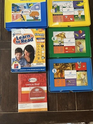 Enganchado a la Fonética Aprende a Leer Nivel 1-4-5 Aprende a Leer e Imprimir - Lote de 5 Set Foto 1 de 4