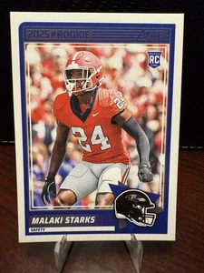 Malaki Starks Rookie Card #24-2025 Panini Score Baltimore Ravens UGA Bulldogs RC - Picture 1 of 2