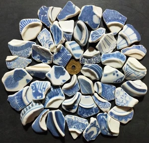 Ver Cerámica, Base Alta 338g, 38 Piezas Genuina Surf-Tumbled de Japón - Imagen 1 de 10