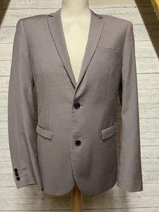 NEXT Men’s Grey Suit Jacket Blazer Size 40R Lined Polyester RRP £50 - Picture 1 of 10