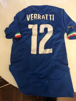 Maglia Ufficiale Italia Nazionale VERRATTI Numero 12 ITALIA Interno In Silicone - Immagine 1 di 4