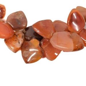 Triangular Carnelian Stone Trade Beads 32 Inch - Picture 1 of 8