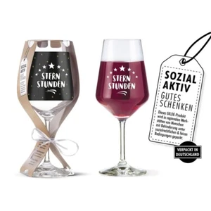 Gilde Weinglas Sternstunden mit Banderole 500 ml Geschenkartikel - Bild 1 von 1