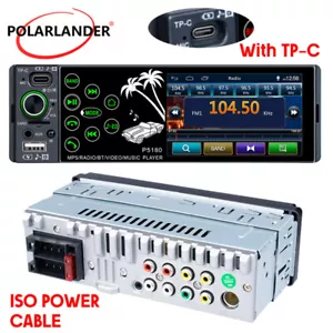 Touch screen stereo autoradio 3,8" singolo 1 DIN Bluetooth SWC lettore MP5 FM/USB - Foto 1 di 18