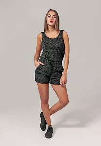 Urban Classics Anzug Frau A Shorts Ladies Melange Hot Jumpsuit Dark Grau - Bild 1 von 7