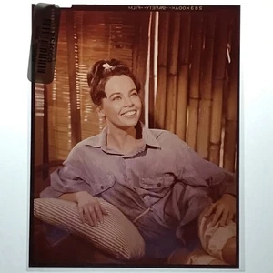 Leslie Caron fine anni 60 sorridente pellicola Kodak vintage trasparenza 4x5 in - Foto 1 di 1