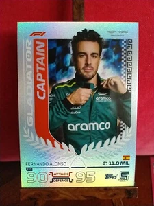 Topps Turbo Attax F1 2024 Fernando Alonso Gladiator CAPTAIN #319 - Picture 1 of 2