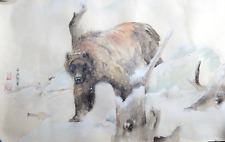 Debbi Chan Watercolor on Watercolor paper  22" x 30 "  The Long Winter  Signed