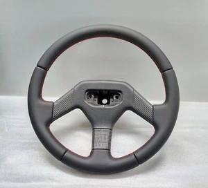 PEUGEOT 205 GTi STEERING WHEEL RALLYE NEW LEATHER RED STITCH RARE EXCELLENT - Picture 1 of 5