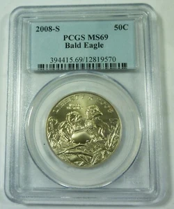 2008 S Bald Eagle MS69 Half Dollar - Picture 1 of 2