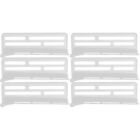  6 Pcs White Plastic Refrigerator Divider Drawers for Clothes Space Partition