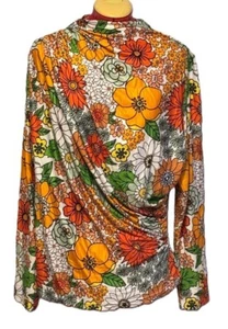 Izuria Floral Drape Top - Größe 2XL - Neu - Bild 1 von 3