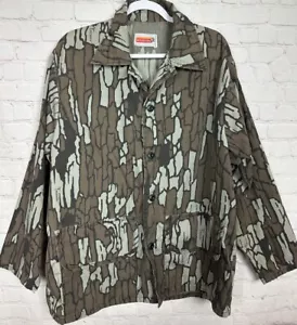 Vintage Winchester Trebark Camouflage Camo Hunting Shirt Jacket Oversized Sz L - Picture 1 of 7