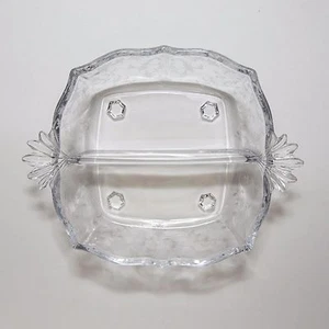 Vástago Fostoria Navarra Barroco Transparente 2 Partes Manijado Sabor 7,75" #6016, Grabado #327 - Imagen 1 de 8